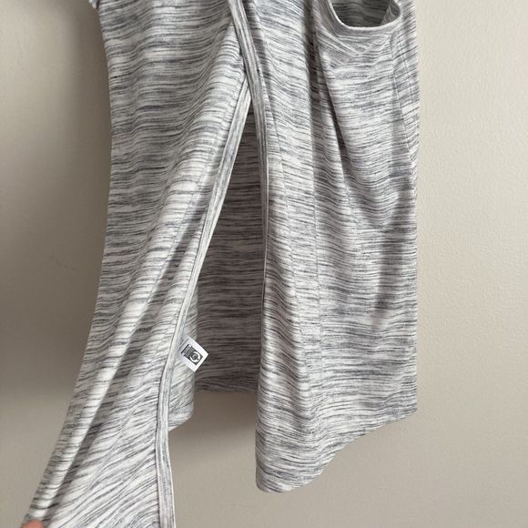 Athleta Essence Spacedye Tie Back Tank Gray Sleeveless Size Small Crossback Open - Picture 9 of 10